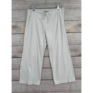 Hard Tail Forever Crop Sweatpants Womens Large White Drawstring